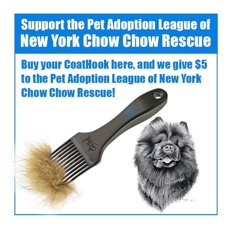 A CoatHook to Benefit <br />Pet Adoption League of </br>New York Chow Chow Rescue