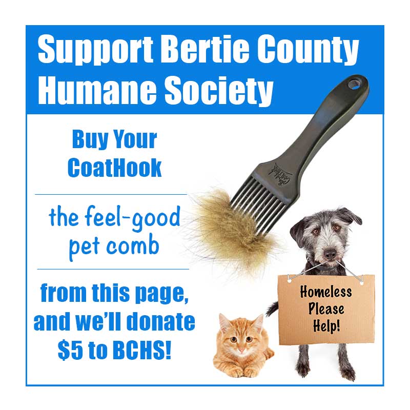 A CoatHook to Benefit <br />Bertie County Humane Society