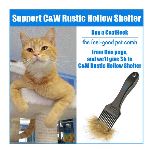 A CoatHook to Benefit <br />C&W Rustic Hollow Shelter